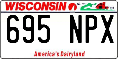 WI license plate 695NPX