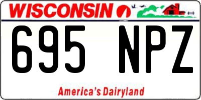 WI license plate 695NPZ