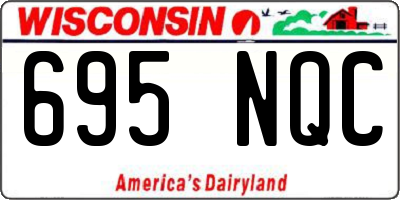 WI license plate 695NQC