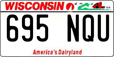 WI license plate 695NQU