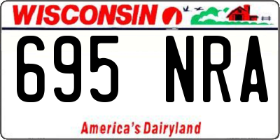 WI license plate 695NRA
