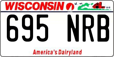 WI license plate 695NRB
