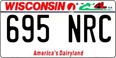 WI license plate 695NRC