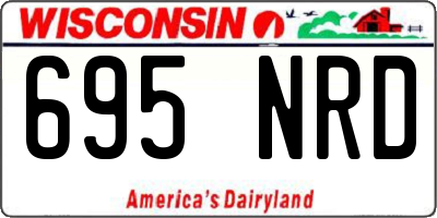 WI license plate 695NRD