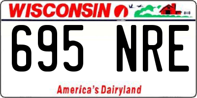 WI license plate 695NRE