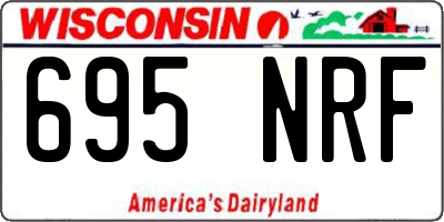 WI license plate 695NRF