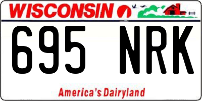 WI license plate 695NRK
