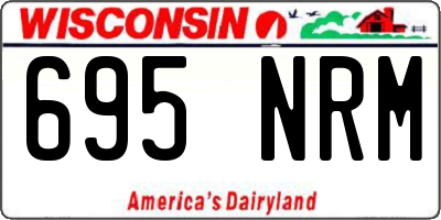 WI license plate 695NRM