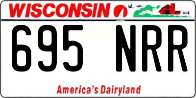 WI license plate 695NRR