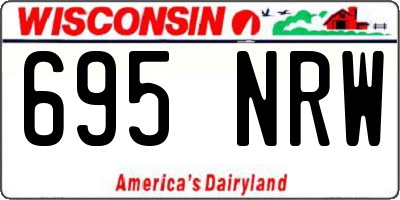 WI license plate 695NRW