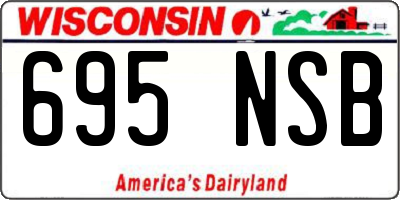 WI license plate 695NSB