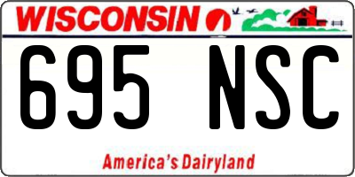 WI license plate 695NSC