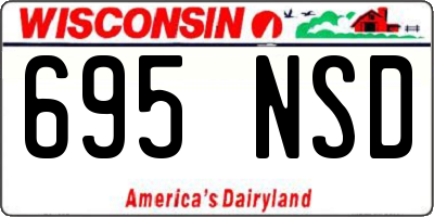 WI license plate 695NSD