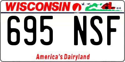 WI license plate 695NSF