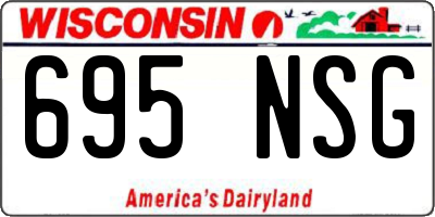 WI license plate 695NSG