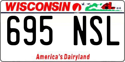 WI license plate 695NSL