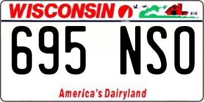 WI license plate 695NSO