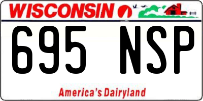 WI license plate 695NSP
