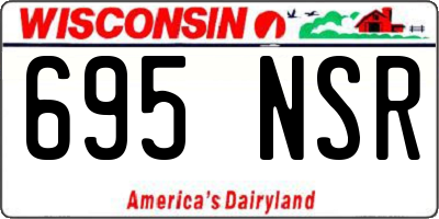 WI license plate 695NSR