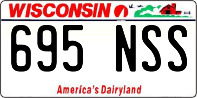 WI license plate 695NSS