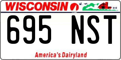 WI license plate 695NST