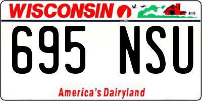 WI license plate 695NSU