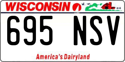 WI license plate 695NSV