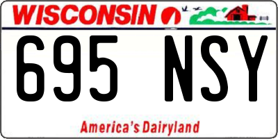 WI license plate 695NSY