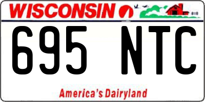 WI license plate 695NTC