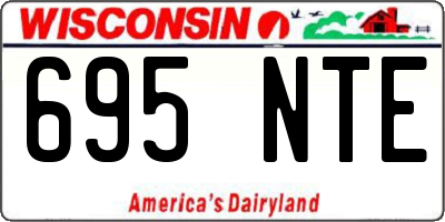 WI license plate 695NTE