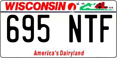 WI license plate 695NTF