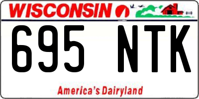WI license plate 695NTK