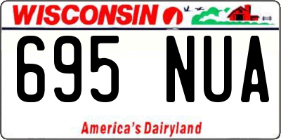 WI license plate 695NUA