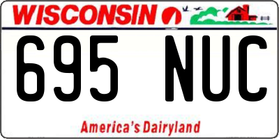 WI license plate 695NUC