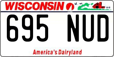 WI license plate 695NUD