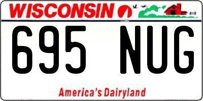 WI license plate 695NUG