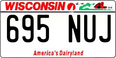 WI license plate 695NUJ