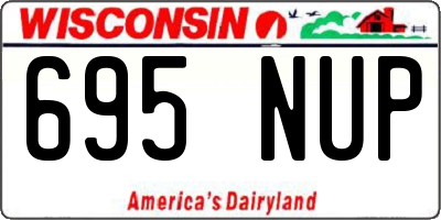 WI license plate 695NUP