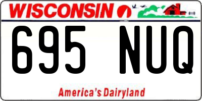 WI license plate 695NUQ