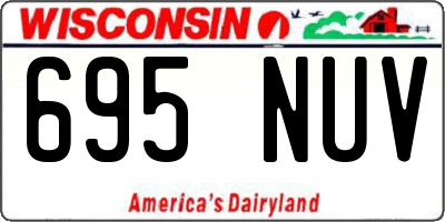 WI license plate 695NUV