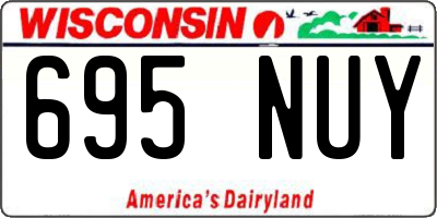 WI license plate 695NUY
