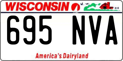 WI license plate 695NVA