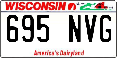 WI license plate 695NVG