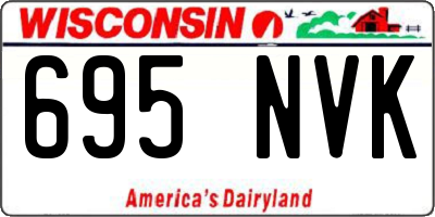 WI license plate 695NVK
