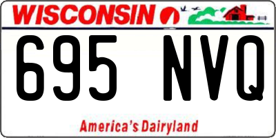 WI license plate 695NVQ