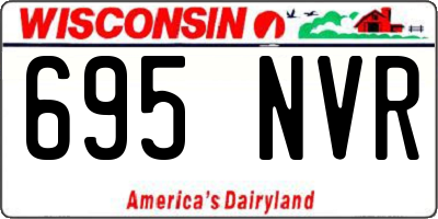 WI license plate 695NVR