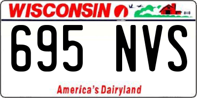 WI license plate 695NVS