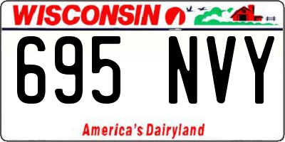 WI license plate 695NVY