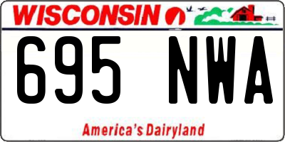 WI license plate 695NWA