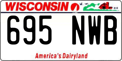WI license plate 695NWB